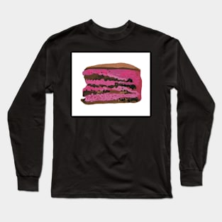 Pink & Chocolate velvet cake Long Sleeve T-Shirt